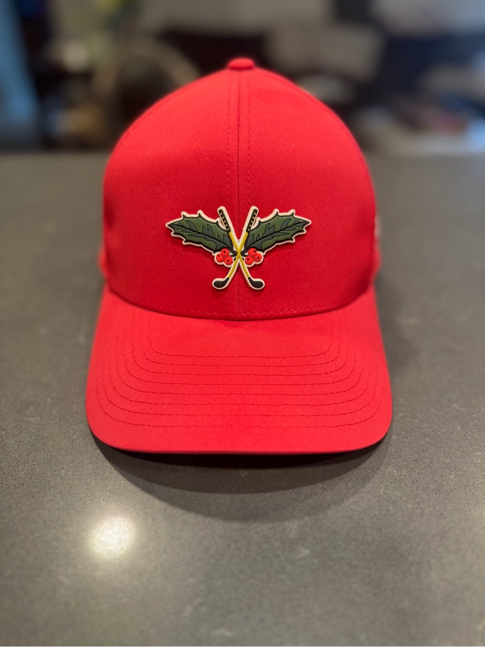 Branded Bills Red Performance Golf Hat - Hollywood Golf Club - Flexfit 110